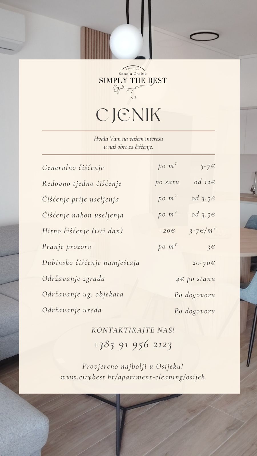 SIMPLY THE BEST, obrt za čišćenje, vl. Sanela Grabić - 101